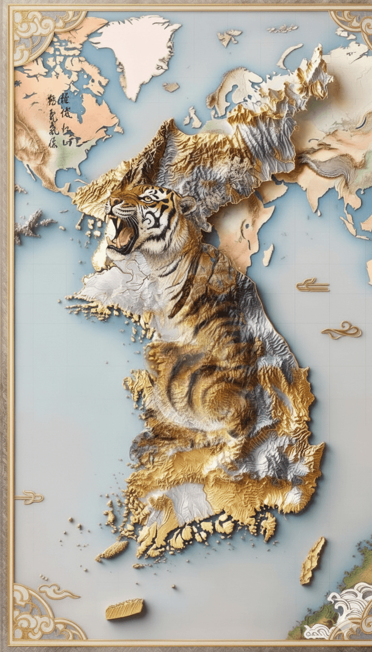 Korean peninsula as tiger