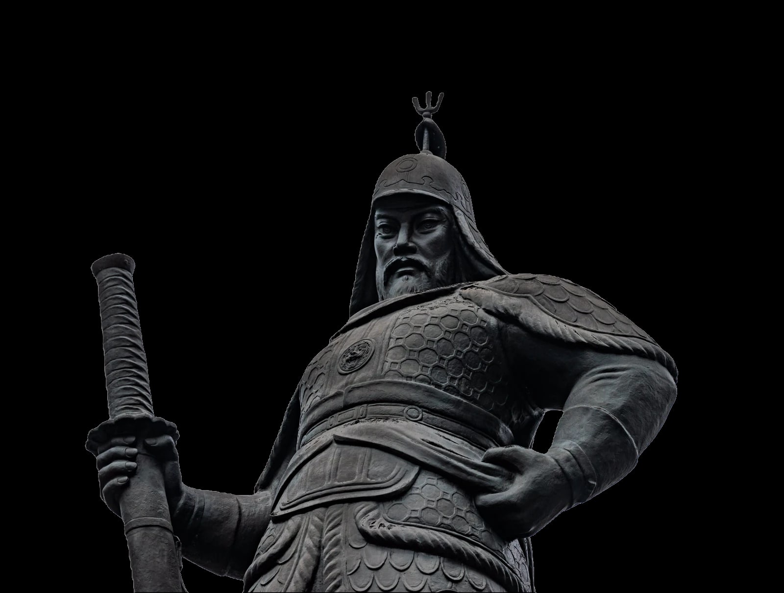 The bronze statue of Admiral Yi Sun-sin at Gwanghwamun, Seoul