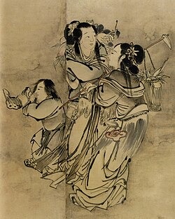 Gunseondo — Painting of Immortals Crossing the Sea — detail, Kim Hong-do